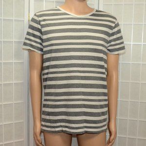 Mens All Saints "Leap Crew" striped crew neck tee t-shirt
